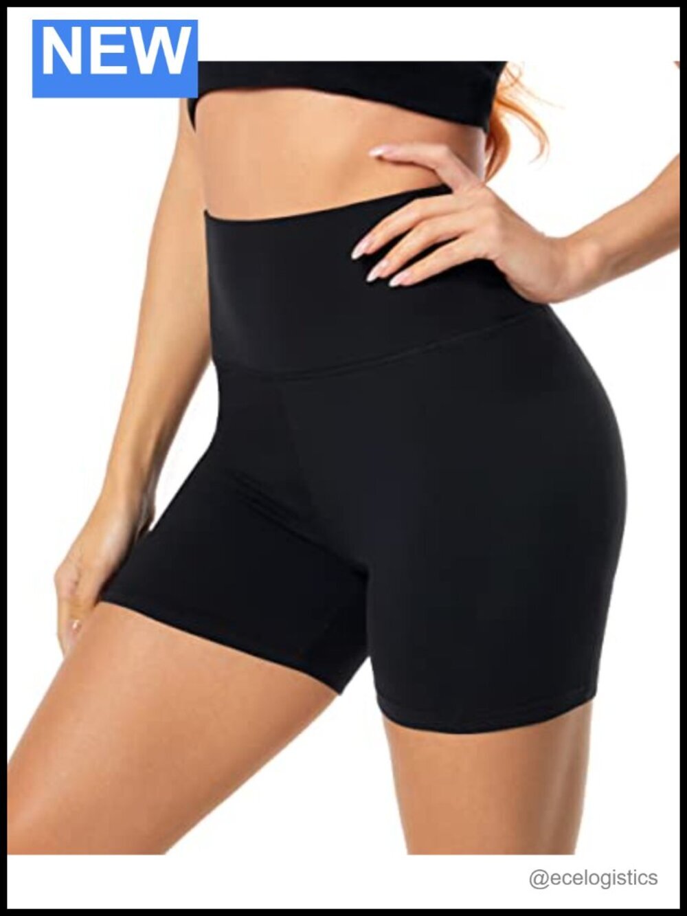 High Waisted Tummy Control Biker Shorts with 4 Way Stretch for Women